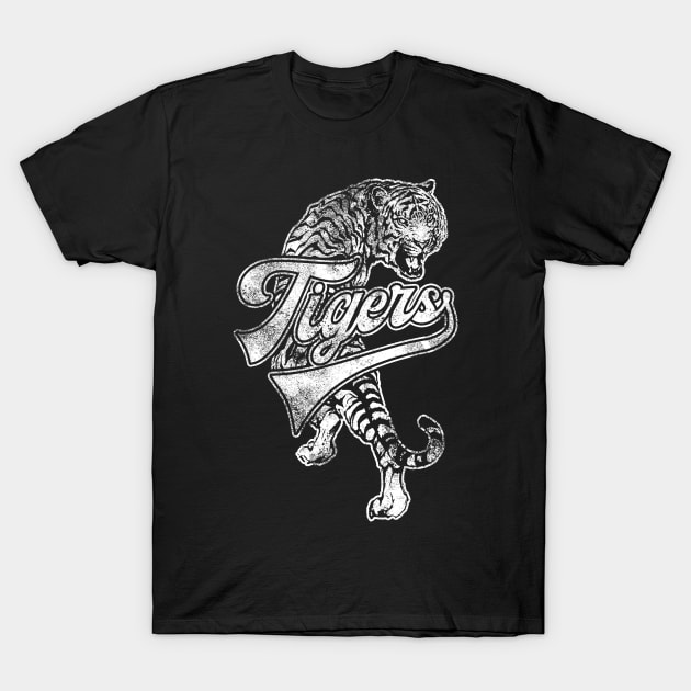 Tigers Mascot T Shirt Vintage Sports Name Tee Design T-Shirt by bigraydesigns